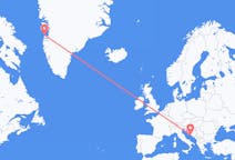 Flyreiser fra Aasiaat, Grønland til Split, Kroatia