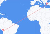 Flyreiser fra Arica, Chile til Bodrum, Tyrkia