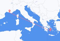 Fly fra Marseille til Plaka, Milos