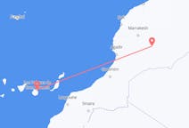 Vluchten van Ouarzazate, Marokko naar Las Palmas (ort i Mexiko, Veracruz, Tihuatlán), Spanje