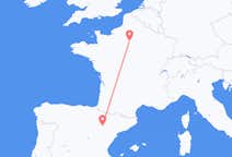 出发地 西班牙出发地 萨拉戈萨目的地 法国巴黎的航班