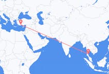 Vluchten van Ko Samui, Thailand naar Antalya, Turkije