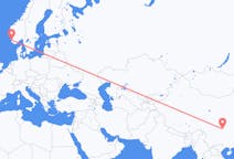 Flights from Chongqing, China to Stavanger, Norway