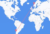 Flyreiser fra Concepción, Chile til Kristiansund, Norge