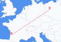 Flights from Bordeaux, France to Poznań, Poland