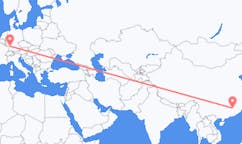 Flyreiser fra Ganzhou, Kina til Karlsruhe, Tyskland