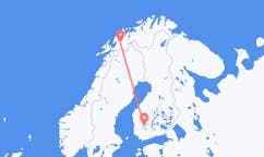 Flug frá Tampere, Finnlandi til Bardufoss, Noregi