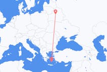 Voli da Santorini, Grecia a Minsk, Bielorussia