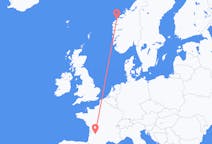 Flyg från Ålesund, Norge till Bergerac, Frankrike