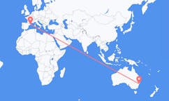 Flyreiser fra Byen Newcastle, Australia til Girona, Spania