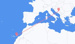 เที่ยวบิน จาก ซาราเยโว, บอสเนียและเฮอร์เซโกวีนา ไปยัง เกาะฟูเอร์เตเบนตูรา, สเปน