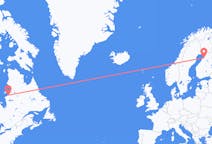 캐나다 쿠주아라픽에서 출발해 핀란드 오울루로(으)로 가는 항공편
