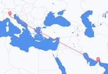 Flights from Ras al-Khaimah, United Arab Emirates to Parma, Italy