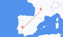 Vluchten van Brive-la-Gaillarde naar Badajoz