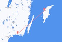 Lennot Ronnebystä, Ruotsi Visbyyn, Ruotsi