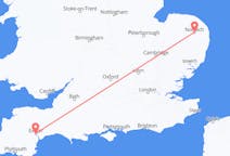 Flights from Norwich, England to Exeter, England