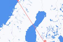 Vluchten van Bodø, Noorwegen naar Helsinki, Finland