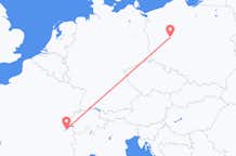 Vluchten uit Poznań, Polen naar Genève, Zwitserland