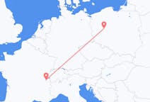 Flights from Poznań in Poland to Geneva in Switzerland