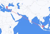 インドネシアのから パンカル・ピナン、ギリシャのへ ミコノス島フライト