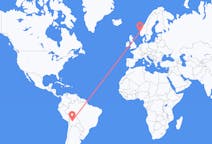 Flyreiser fra Cochabamba, Bolivia til Bergen, Norge