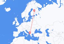 Flights from Kuopio to Corfu