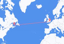 Flyrejser fra Les Îles-de-la-Madeleine, Quebec, Canada til London, England
