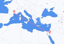 Flyreiser fra Akaba, Jordan til Montpellier, Frankrike