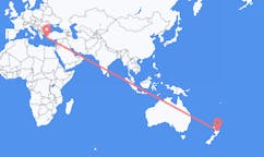 뉴질랜드 와카타네에서 출발해 그리스 사모스에게(으)로 가는 항공편