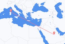 Flyreiser fra Riyadh, til Olbia
