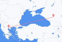 ロシアのミネラーリヌィエ・ヴォーディよりから、ギリシャのテッサロニキまでのフライト