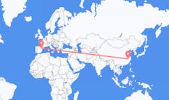 Flights from Huangshan City, China to Zaragoza, Spain