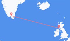 グリーンランドのナルサルスアクから、スコットランドのアイラ島までのフライト