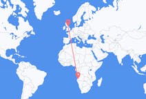 Flights from Lubango, Angola to Durham, England, England