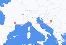 Flyrejser fra Sarajevo, Bosnien-Hercegovina til Aspiran, Frankrig