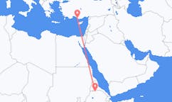 Flüge von Shire, Äthiopien nach Gazipaşa, die Türkei