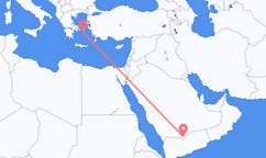 Flyg från Sharurah, Saudiarabien till Mykonos, Grekland