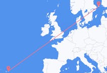 Flyrejser fra Mariehamn, Åland til Terceira, Portugal