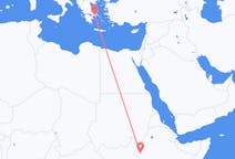Flyreiser fra Gambela, Ethiop, Etiopia til Athen, Hellas