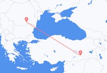 ルーマニア、 ブカレストから、ルーマニア、ディヤルバクル行き行きのフライト