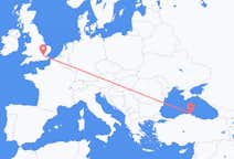 Flyreiser fra Sinop, Tyrkia, til London