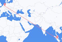 出发地 印度尼西亚出发地 北干巴魯目的地 德国科隆的航班