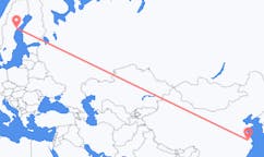 Fly fra Wuxi til Örnsköldsvik