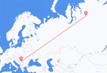 Fly fra Norilsk til Beograd