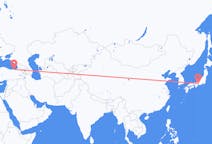 Flyreiser fra Nagoya, Japan til Trabzon, Tyrkia