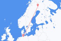 Flug frá Pajala, Svíþjóð til Hamborgar, Þýskalandi