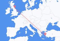 Flights from Samos, Greece to Newcastle upon Tyne, England