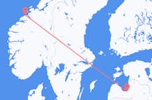 Vluchten van Kristiansund, Noorwegen naar Riga, Pescara, Letland