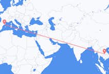Voli dalla provincia di Ubon Ratchathani, Thailandia to Barcellona, Spagna