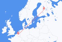 出发地 芬兰出发地 庫奧皮奧目的地 比利时布鲁塞尔的航班